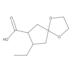 8-Ethyl-1,4-dioxaspiro[4,4]nonane-7-carboxylic acid Structure