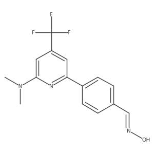 4-(6-Dimethylamino-4-trifluoromethyl-pyridin-2-yl)-benzaldehyde oxime结构式