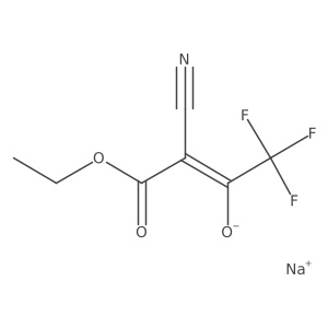 sodium;(Z)-3-cyano-4-ethoxy-1,1,1-trifluoro-4-oxobut-2-en-2-olate结构式
