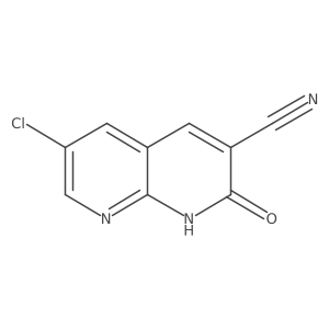 6-Chloro-2-hydroxy-1,8-naphthyridine-3-carbonitrile结构式
