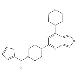 furan-2-yl(4-(7-morpholino-3H-[1,2,3]triazolo[4,5-d]pyrimidin-5-yl)piperazin-1-yl)methanone结构式