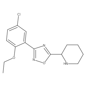 3-(5-Chloro-2-ethoxyphenyl)-5-(piperidin-2-yl)-1,2,4-oxadiazole结构式