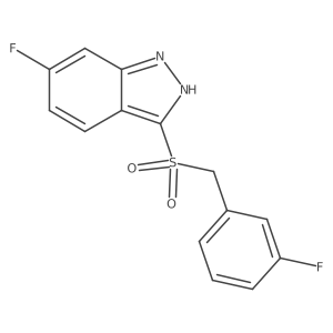 3-(3-fluorobenzylsulfonyl)-6-fluoro-1H-indazole Structure