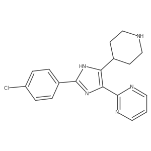 2-[2-(4-chlorophenyl)-5-piperidin-4-yl-1H-imidazol-4-yl]pyrimidine结构式