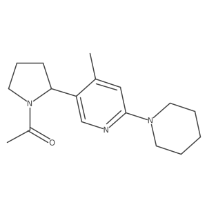 1-[2-[4-methyl-6-(1-piperidyl)-3-pyridyl]pyrrolidin-1-yl]ethanone结构式