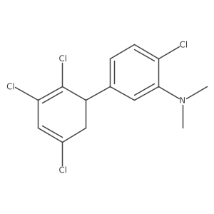 [2-Chloro-5-(2,3,5-trichlorocyclohexa-2,4-dienyl)-phenyl]-dimethyl-amine结构式