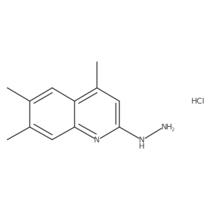 2-Hydrazino-4,6,7-trimethylquinoline hydrochloride Structure