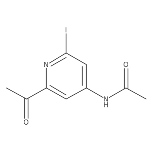 N-(2-Acetyl-6-iodopyridin-4-YL)acetamide Structure