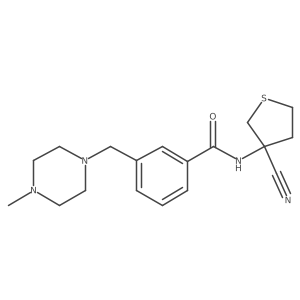 N-(3-cyanothiolan-3-yl)-3-[(4-methylpiperazin-1-yl)methyl]benzamide结构式
