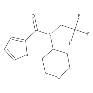 N-(tetrahydro-2H-pyran-4-yl)-N-(2,2,2-trifluoroethyl)thiophene-2-carboxamide Structure