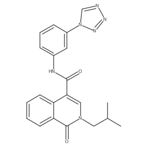 2-(2-methylpropyl)-1-oxo-N-[3-(1H-tetrazol-1-yl)phenyl]-1,2-dihydroisoquinoline-4-carboxamide结构式