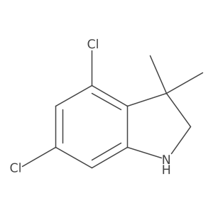 4,6-Dichloro-3,3-dimethyl-2,3-dihydro-1H-indole结构式