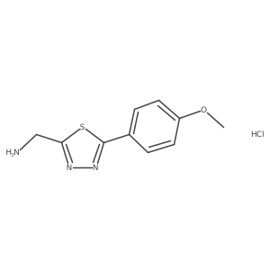[5-(4-Methoxyphenyl)-1,3,4-thiadiazol-2-yl]methanamine hydrochloride Structure