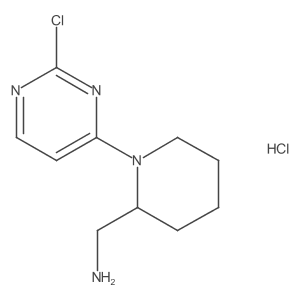 (1-(2-Chloropyrimidin-4-yl)piperidin-2-yl)methanamine hydrochloride Structure