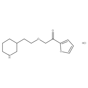 1-(Furan-2-yl)-2-(2-(piperidin-3-yl)ethoxy)ethanone hydrochloride Structure