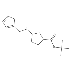 (R)-tert-butyl 3-((thiazol-5-ylmethyl)amino)pyrrolidine-1-carboxylate Structure