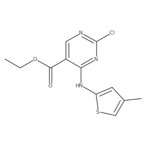 Ethyl 2-chloro-4-[(4-methylthiophen-2-yl)amino]pyrimidine-5-carboxylate结构式