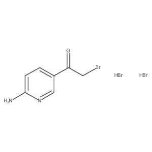 1-(6-Aminopyridin-3-yl)-2-bromoethanone;dihydrobromide Structure