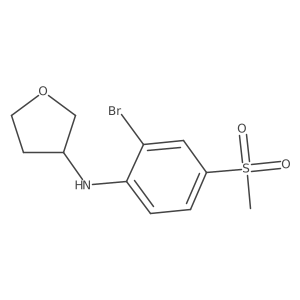 N-(2-bromo-4-methylsulfonylphenyl)oxolan-3-amine结构式