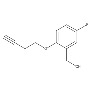 (2-But-3-ynoxy-5-fluorophenyl)methanol Structure