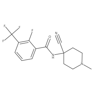 N-(4-Cyano-1-methylpiperidin-4-YL)-2-fluoro-3-(trifluoromethyl)benzamide结构式
