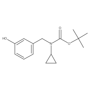 tert-butyl N-cyclopropyl-N-[(3-hydroxyphenyl)methyl]carbamate结构式