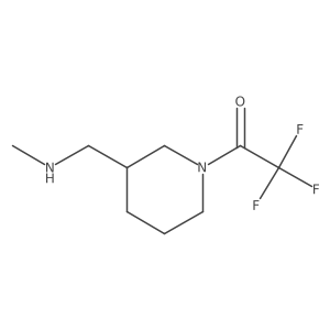 2,2,2-Trifluoro-1-{3-[(methylamino)methyl]piperidin-1-yl}ethan-1-one Structure