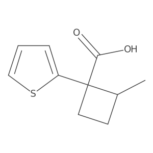 2-Methyl-1-(thiophen-2-yl)cyclobutane-1-carboxylic acid结构式