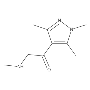 2-(methylamino)-1-(trimethyl-1H-pyrazol-4-yl)ethan-1-one Structure