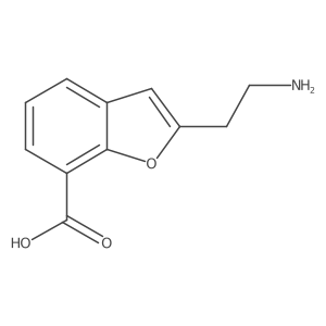 2-(2-Aminoethyl)-1-benzofuran-7-carboxylic acid结构式