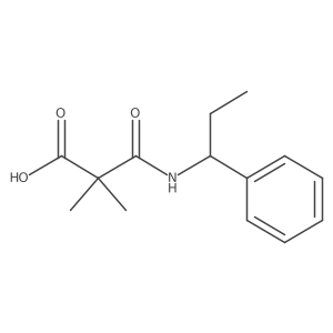 2,2-Dimethyl-2-[(1-phenylpropyl)carbamoyl]acetic acid Structure