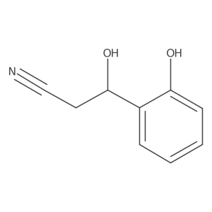 3-Hydroxy-3-(2-hydroxyphenyl)propanenitrile结构式