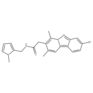 2-(8-bromo-2,4-dimethylpyrimido[1,2-b]indazol-3-yl)-N-[(1-methyl-1H-pyrrol-2-yl)methyl]acetamide Structure