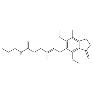 (4E)-6-(4,6-dimethoxy-7-methyl-3-oxo-1,3-dihydro-2-benzofuran-5-yl)-4-methyl-N-propylhex-4-enamide结构式