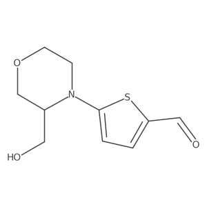 5-[3-(Hydroxymethyl)morpholin-4-yl]thiophene-2-carbaldehyde Structure