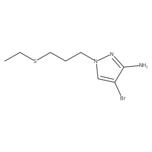 4-bromo-1-[3-(ethylsulfanyl)propyl]-1H-pyrazol-3-amine Structure