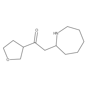 2-(Azepan-2-yl)-1-(oxolan-3-yl)ethan-1-one结构式