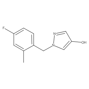 1-[(4-Fluoro-2-methylphenyl)methyl]pyrazol-4-ol Structure