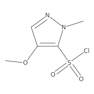 4-methoxy-1-methyl-1H-pyrazole-5-sulfonyl chloride Structure