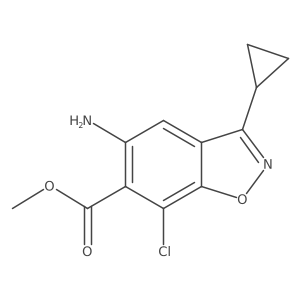 Methyl 5-amino-7-chloro-3-cyclopropylbenzo[d]isoxazole-6-carboxylate Structure