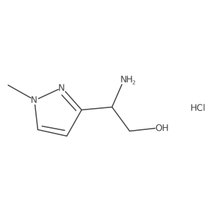 (R)-2-Amino-2-(1-methyl-1H-pyrazol-3-yl)ethan-1-ol hydrochloride结构式