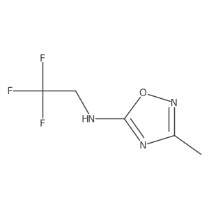 3-Methyl-N-(2,2,2-trifluoroethyl)-1,2,4-oxadiazol-5-amine结构式
