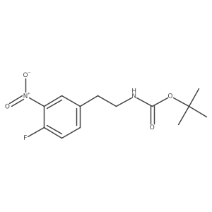 Tert-butyl 4-fluoro-3-nitrophenethylcarbamate结构式
