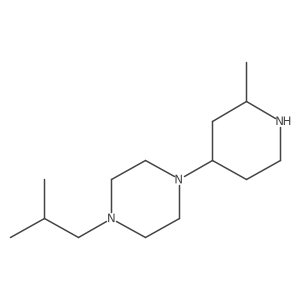 1-(2-Methylpiperidin-4-yl)-4-(2-methylpropyl)piperazine结构式