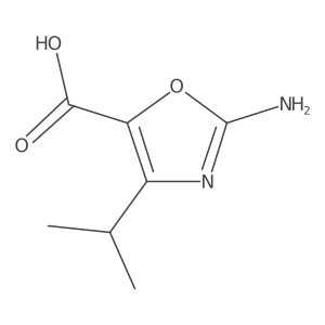 2-Amino-4-(propan-2-yl)-1,3-oxazole-5-carboxylic acid结构式