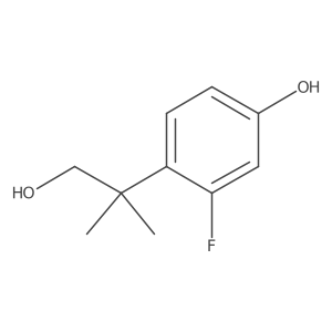 3-Fluoro-4-(1-hydroxy-2-methylpropan-2-yl)phenol结构式