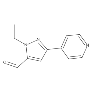 1-ethyl-3-(pyridin-4-yl)-1H-pyrazole-5-carbaldehyde结构式