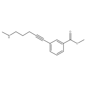 Methyl 3-[5-(methylamino)pent-1-ynyl]benzoate结构式