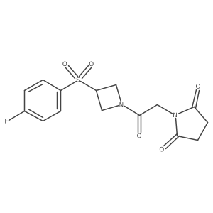 1-(2-(3-((4-Fluorophenyl)sulfonyl)azetidin-1-yl)-2-oxoethyl)pyrrolidine-2,5-dione Structure