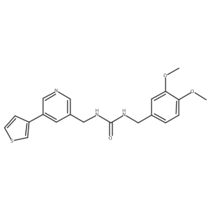 1-(3,4-Dimethoxybenzyl)-3-((5-(thiophen-3-yl)pyridin-3-yl)methyl)urea Structure